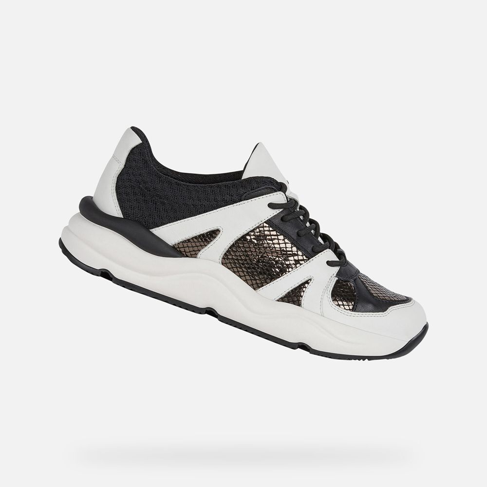 Geox Sneakers White/Black Topazio - Geox Womens Shoes - OSAXWV270